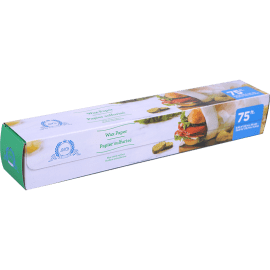 Wax paper retail packaging roll